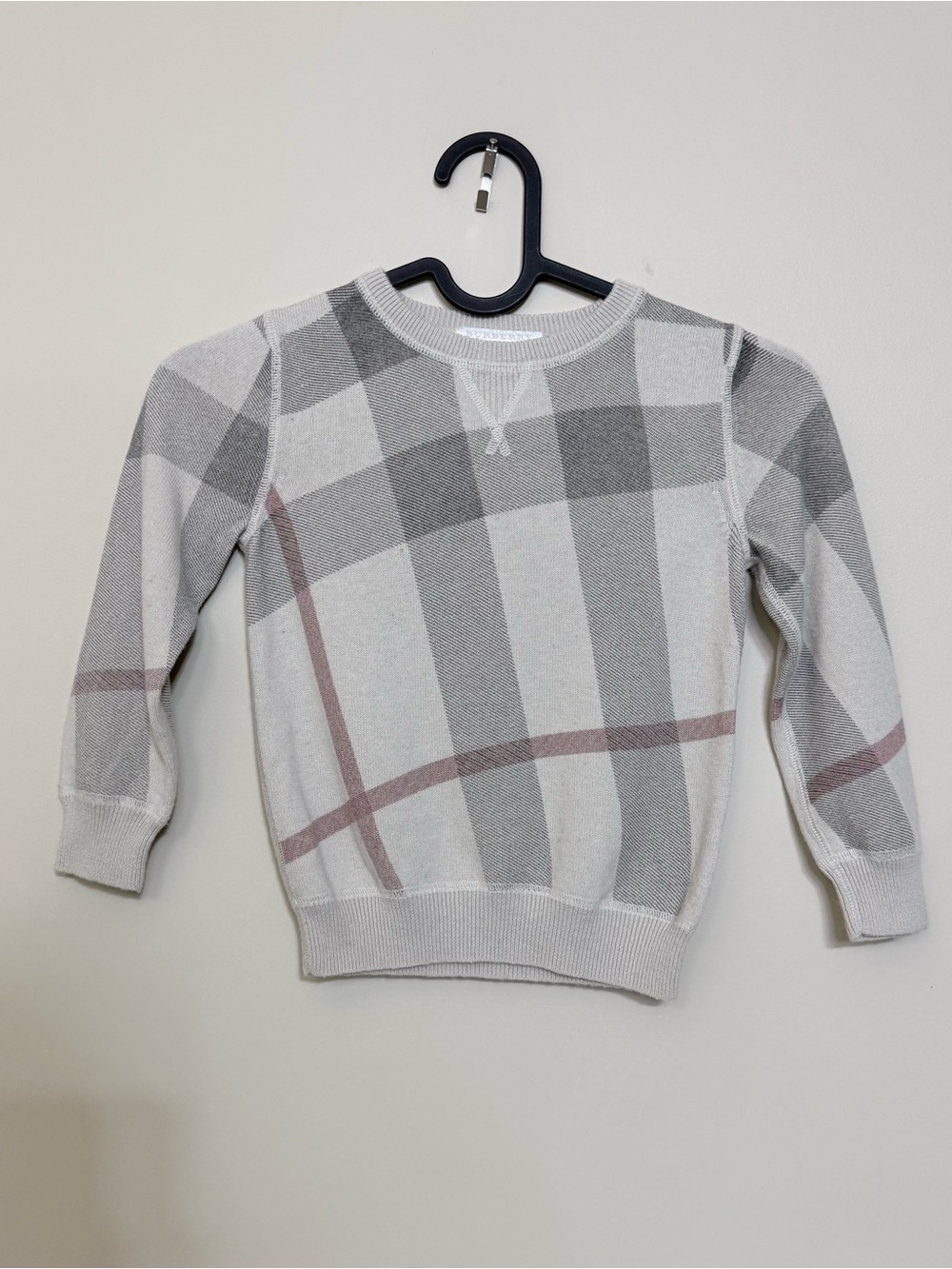 Burberry Nova Check Cashmere Blend Sweater Boys size 3Y